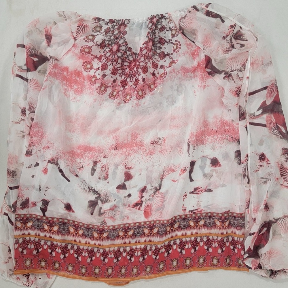 Brand New Jennifer Lopez Multicolor Patterned Blouse